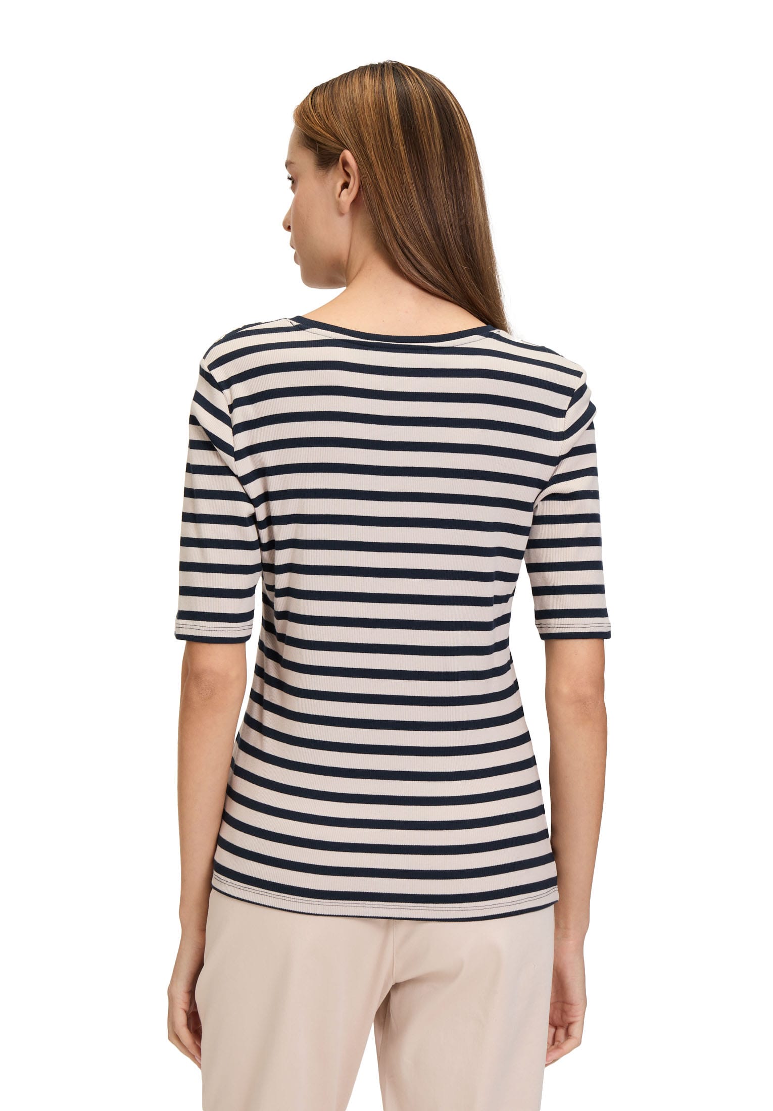 ФУТБОЛКА BETTY BARCLAY прилегающий силуэт и круглый вырез