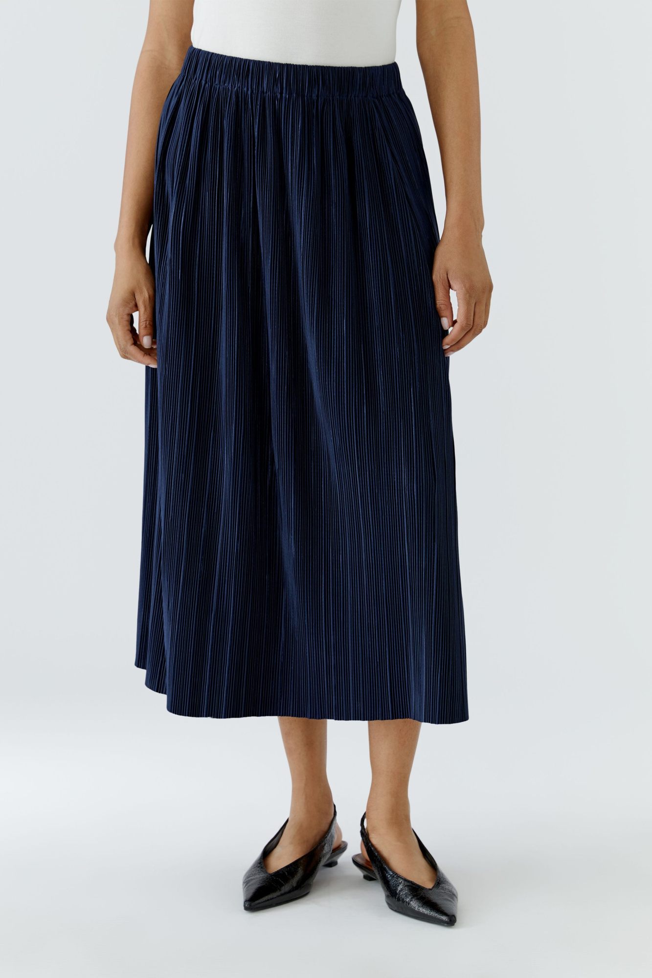 ЮБКА OUI миди с мягкой плиссировкой и расклешенным силуэтом