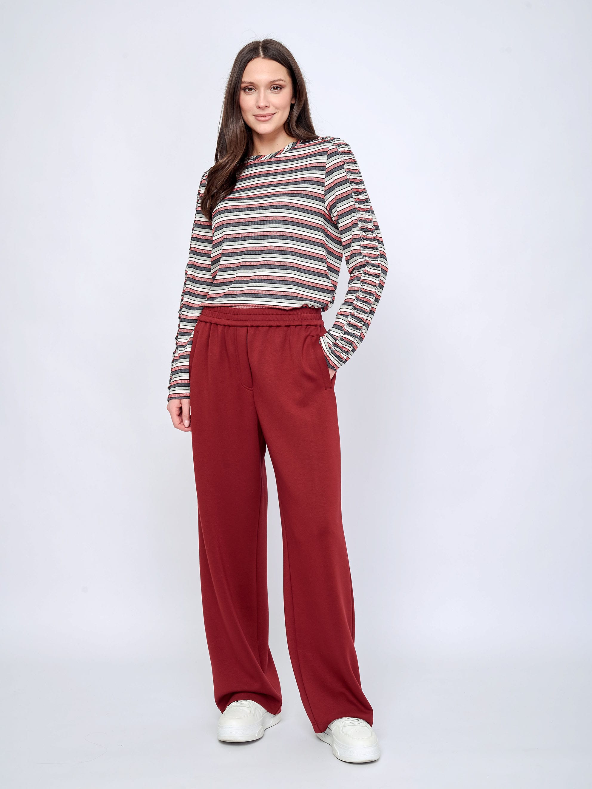 БРЮКИ FRANCO VELLO Прямой крой из мягкого трикотажа